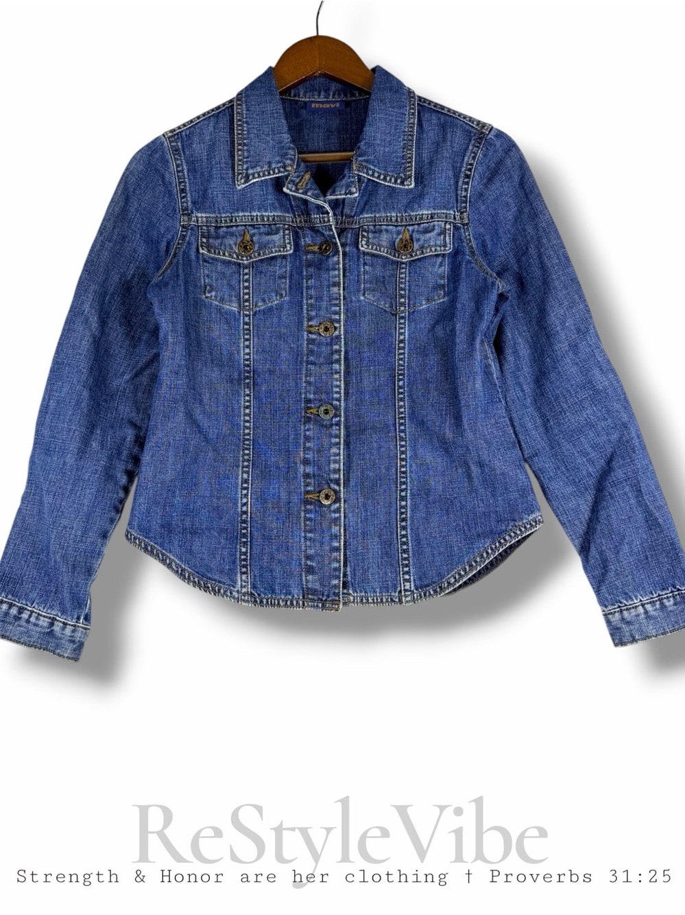 MAVI Women’s Size M Shirt Jacket Coat Denim Jean Button Close Shacket Emily